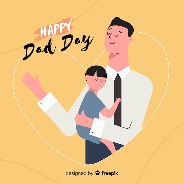 Vector fondo del día del padre dibujado a mano