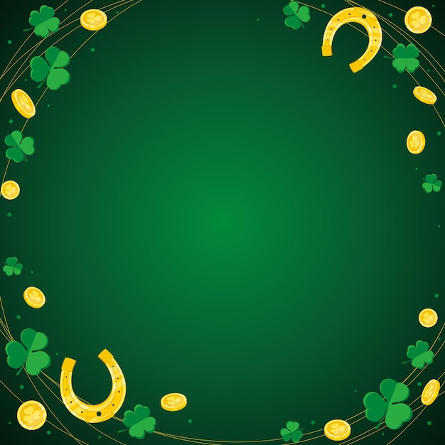 Fondo del día de San Patricio en diseño plano