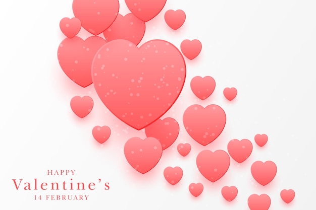Fondo del día de san valentín 27 con ilustración de corazones