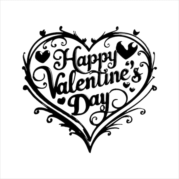 El fondo del día de San Valentín clipart tipografía diseño vectorial de texto