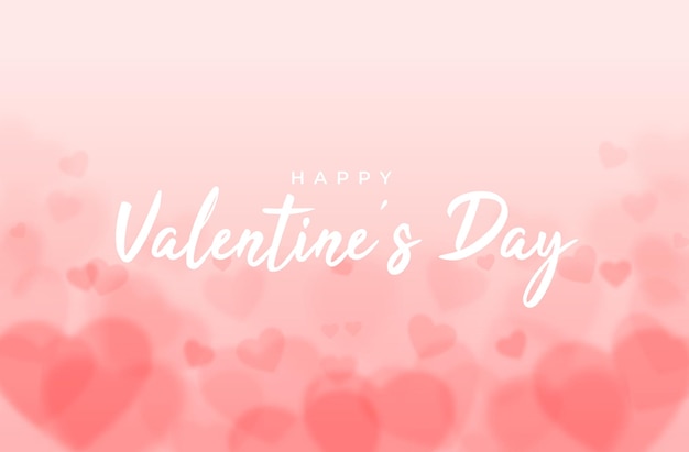 Fondo del día de San Valentín con corazones borrosos.