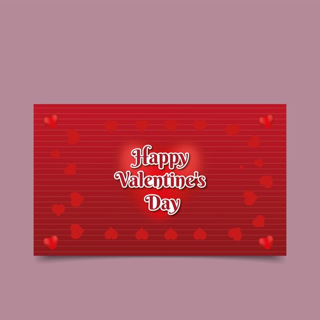 Fondo del día de San Valentín Diseño Vector premium