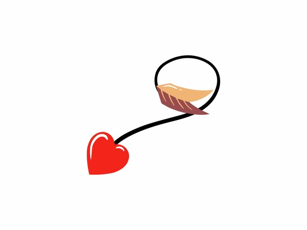 Fondo del Día de San Valentín con flecha de corazón