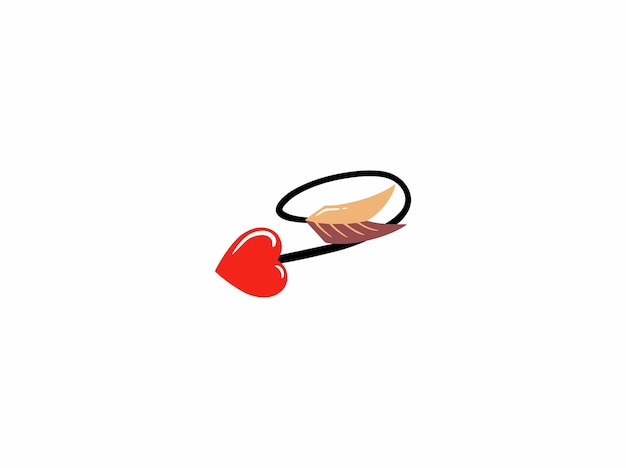 Fondo del Día de San Valentín con flecha de corazón
