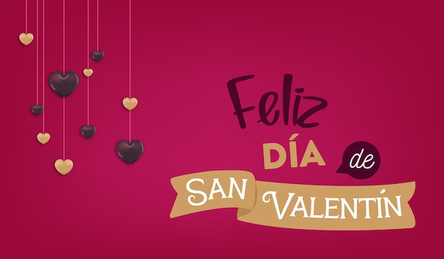 Vector fondo del día de san valentín con vector de corazones