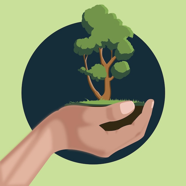 fondo del día de la tierra plana vectorial