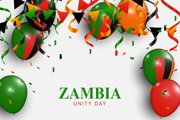 Vector fondo del día de la unidad de zambia