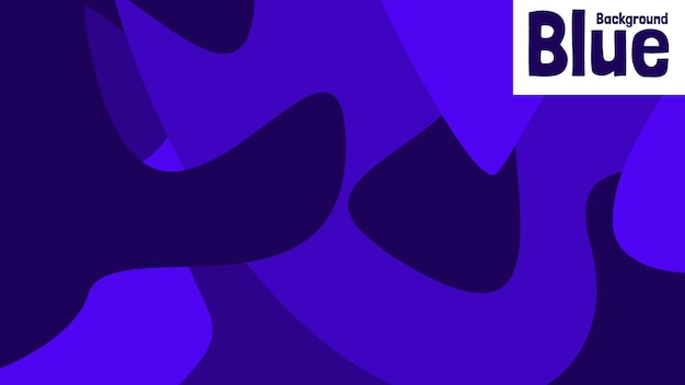 Fondo dibujado a mano abstracto azul con elemento abstracto y forma dinámica