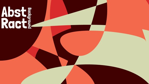 fondo dibujado a mano abstracto colorido rojo con elemento abstracto y forma dinámica