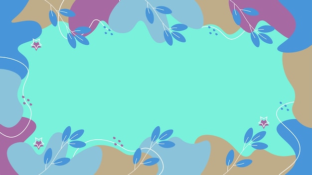 Vector fondo dibujado a mano con flores