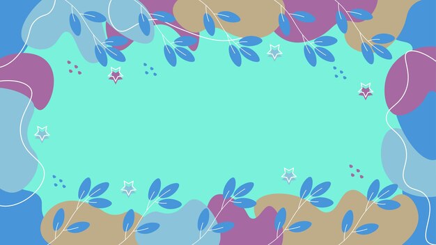 Vector fondo dibujado a mano con flores