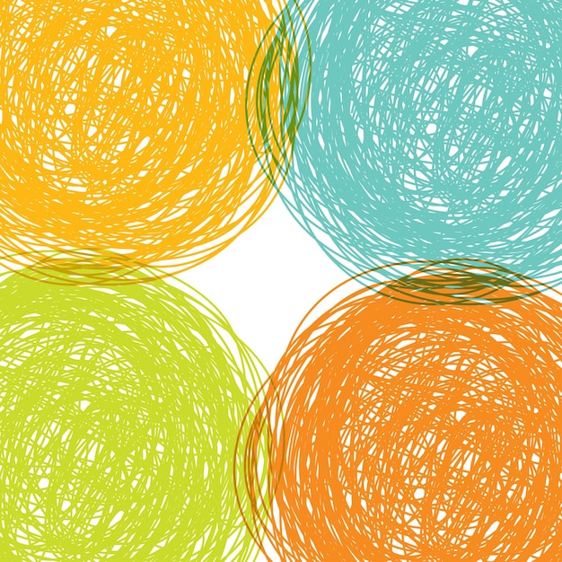 fondo dibujado a mano con garabateo colorido ilustración vectorial abstracta