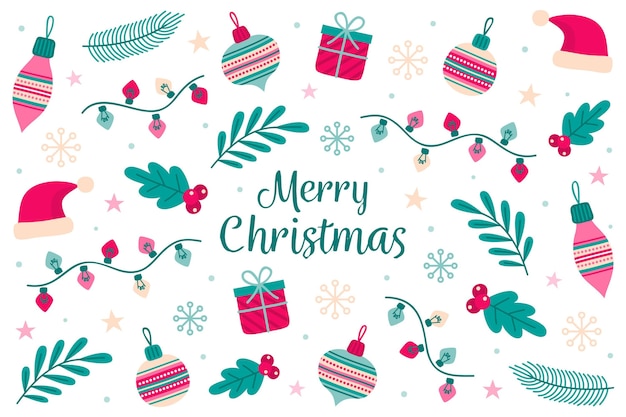 Fondo dibujado a mano para navidad