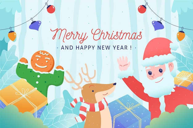 Fondo dibujado a mano para navidad