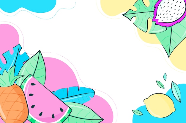 Fondo dibujado a mano de verano