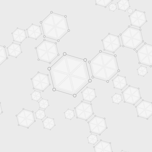 Fondo de dibujo abstracto de estructura molecular sin fisuras Diseño de tecnología vectorial