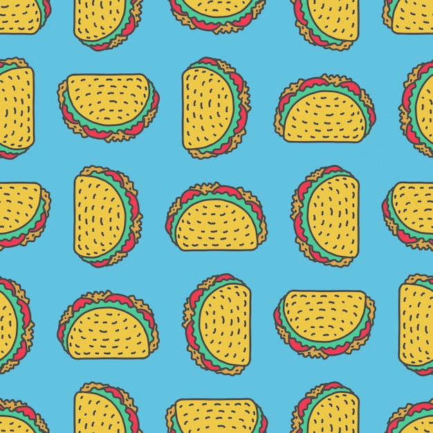 Fondo de dibujo de taco