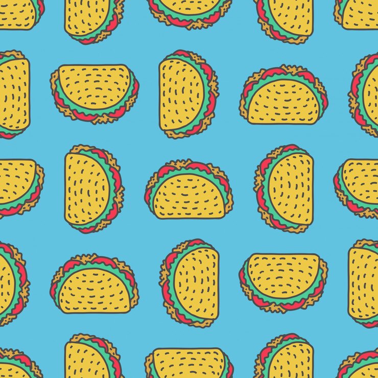 Fondo de dibujo de taco