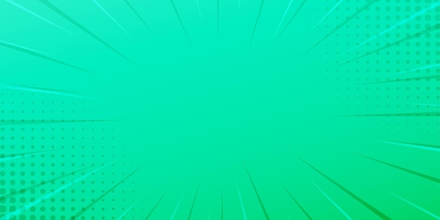 Fondo de dibujos animados de cómic verde pop art Patrón de semitono de tira de diseño retro lindo
