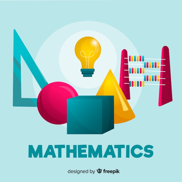 Vector fondo dibujos animados concepto matemáticas