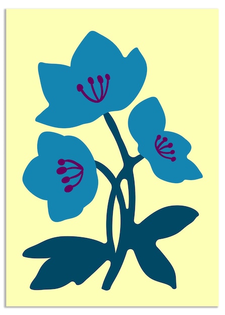 fondo de dibujos botánicos conjunto de arte de flores y hojas