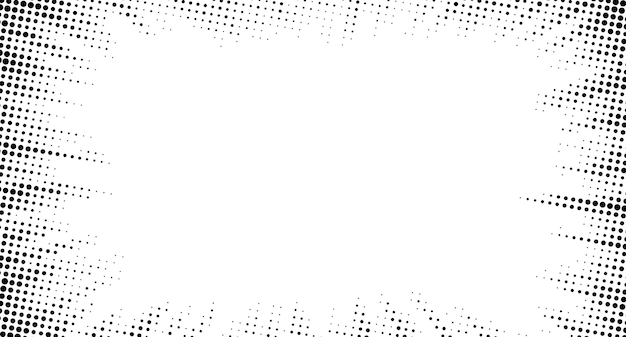 fondo de dibujos cómicos con puntos de medio tono negro