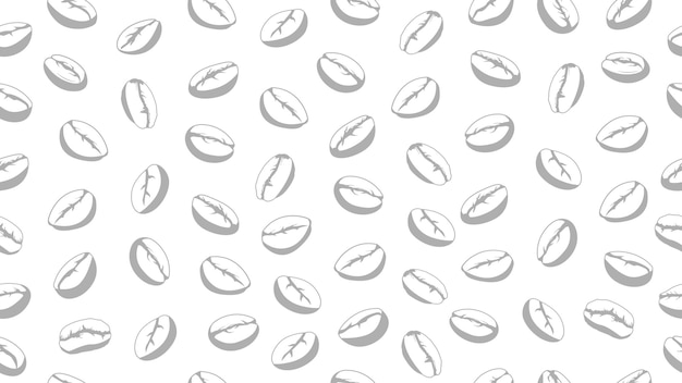 Fondo de dibujos sin costuras de granos de café Título de fondo de motivos de grano de café vintage
