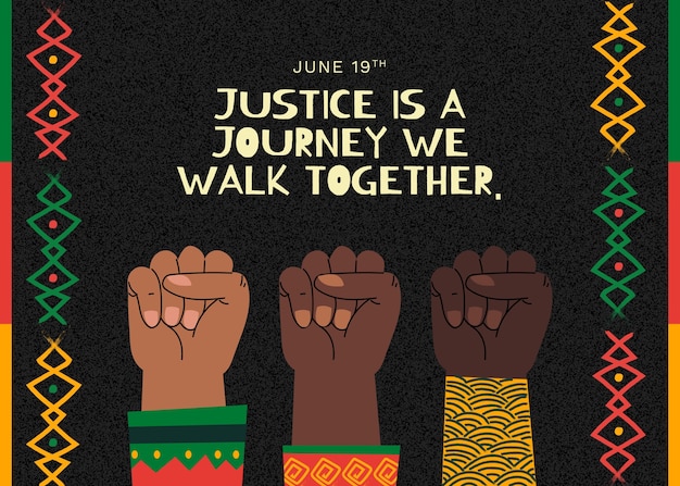 Fondo del diecinueve de junio dibujado a mano