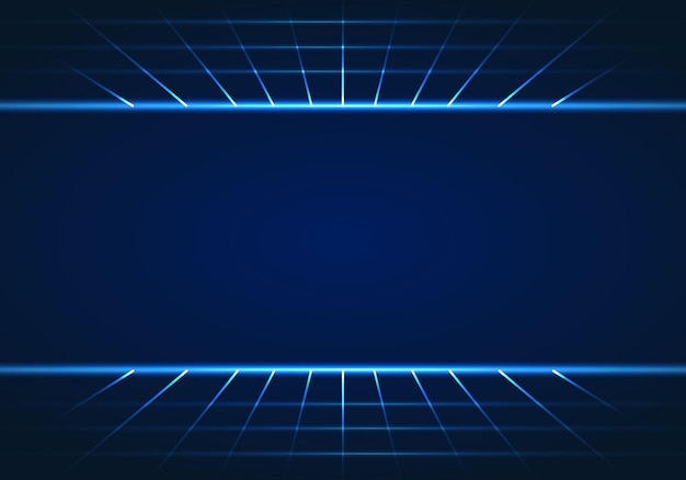 El fondo digital abstracto con líneas de luz cuadradas que se superponen es una tecnología