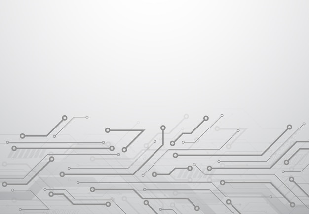 Fondo digital abstracto con textura de placa de circuito de tecnología Ilustración de placa base electrónica Concepto de comunicación e ingeniería Ilustración vectorial