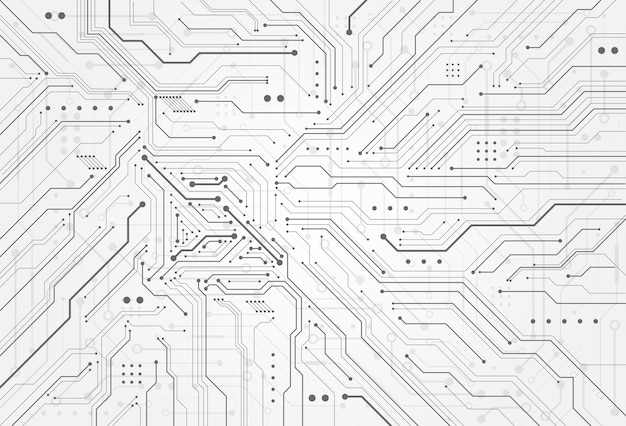 Fondo digital abstracto con textura de placa de circuito de tecnología Ilustración de placa base electrónica Concepto de comunicación e ingeniería Ilustración vectorial