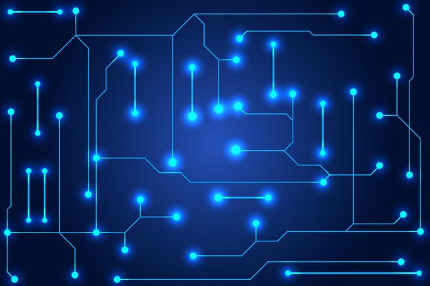 Fondo digital abstracto con textura de placa de circuito de tecnología Ilustración de placa base electrónica Concepto de comunicación e ingeniería Ilustración vectorial