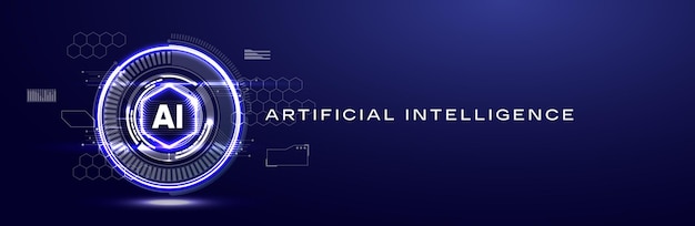 Fondo digital futurista ai concepto de inteligencia artificial