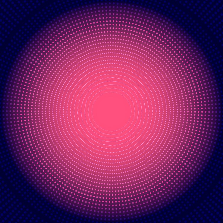 Vector fondo digital futurista ilustración de papel de pared patrón círculo puntos