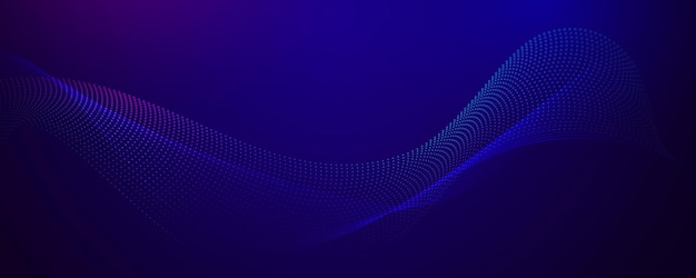 Fondo digital de ondas fluyentes azules abstractas