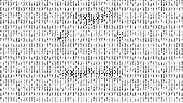 Vector fondo de dígitos de código binario degradado