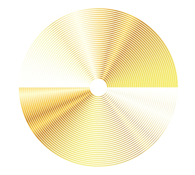 Fondo de disco dorado de lujo Efecto de luz brillante Caliente con espacio para su mensaje