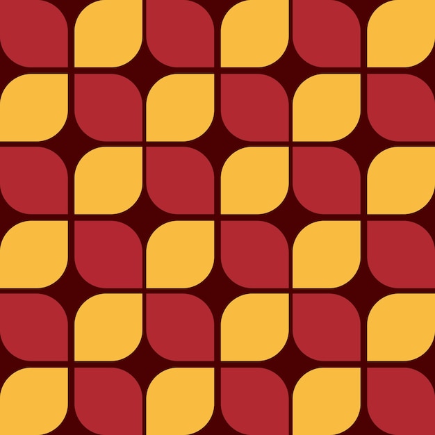 Fondo disco retro y vintage de los años 70 Arte vectorial Ilustración rojo marrón y amarillo