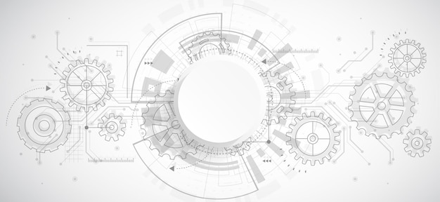 Vector fondo de diseño 3d abstracto con tecnología de textura de placa de circuito de puntos y líneas ingeniería moderna