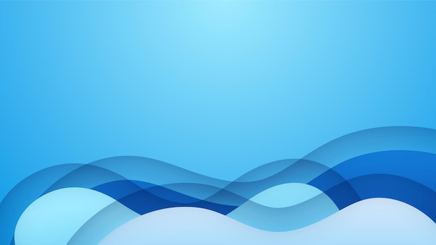 Fondo de diseño abstracto colorido azul de capa de onda