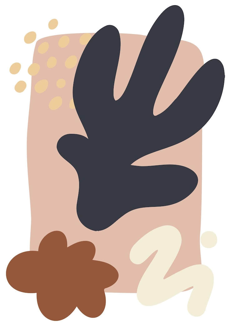 Vector fondo de diseño abstracto en un estilo de diseño inspirado en matisse