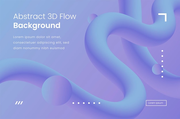 Fondo de diseño abstracto con formas de flujo 3D 2