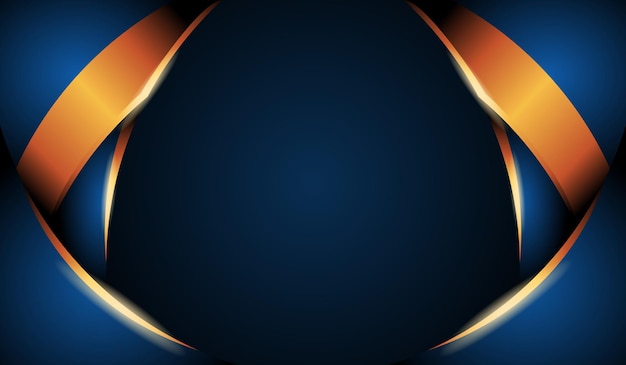 Fondo de diseño abstracto moderno de oro degradado de diseño de lujo azul