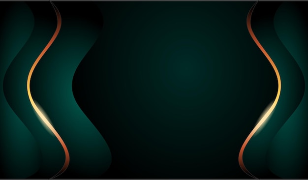 Fondo de diseño abstracto moderno de oro degradado de lujo verde