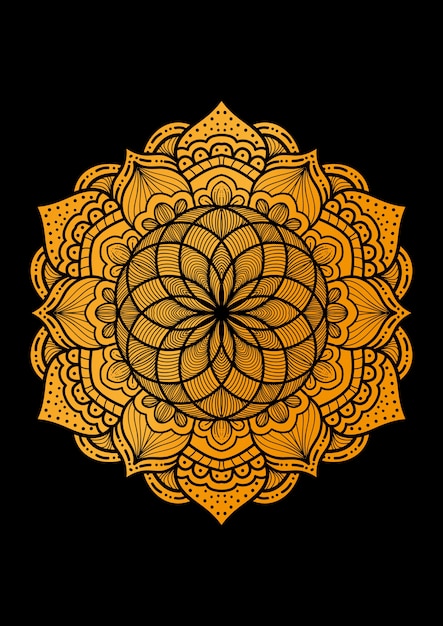 Vector el fondo de diseño de un adorno de mandala de lujo con un motivo simple