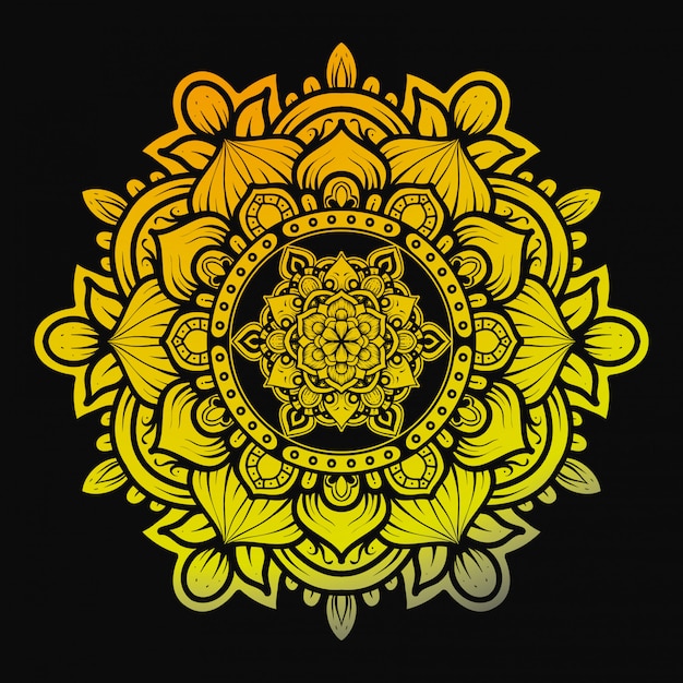 Vector el fondo de diseño de un adorno de mandala de lujo con un motivo simple