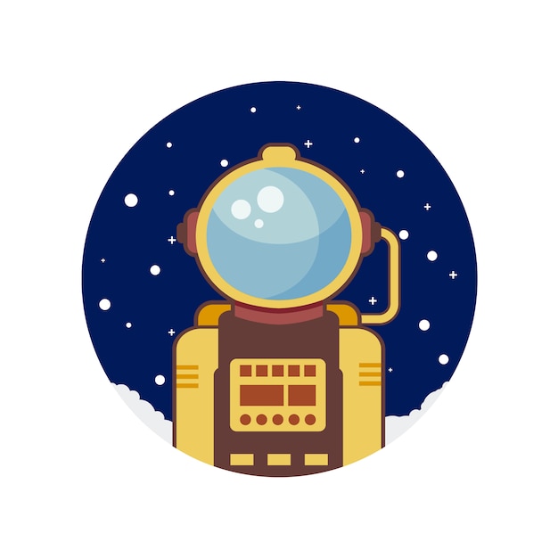 Vector fondo con diseño de astronauta