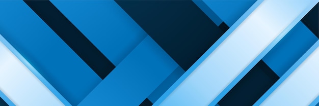 Fondo de diseño de banner ancho de rayas abstractas azul oscuro de trenza