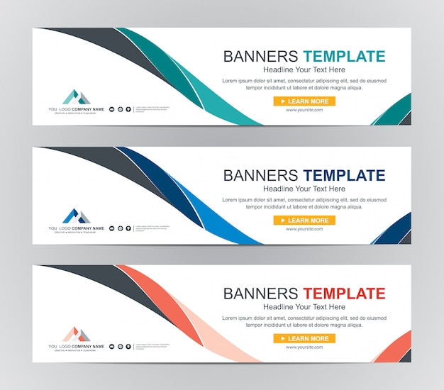 Fondo de diseño de banner web abstracto o plantillas de encabezado