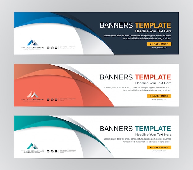 Fondo de diseño de banner web abstracto o plantillas de encabezado